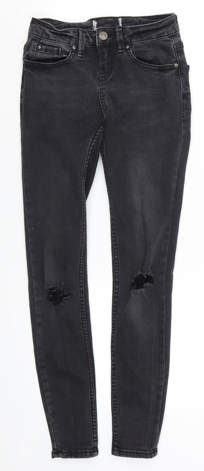 New Look Womens Grey  Denim Skinny Jeans Size 4 L25 in