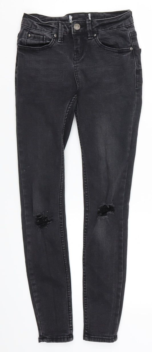 New Look Womens Grey  Denim Skinny Jeans Size 4 L25 in