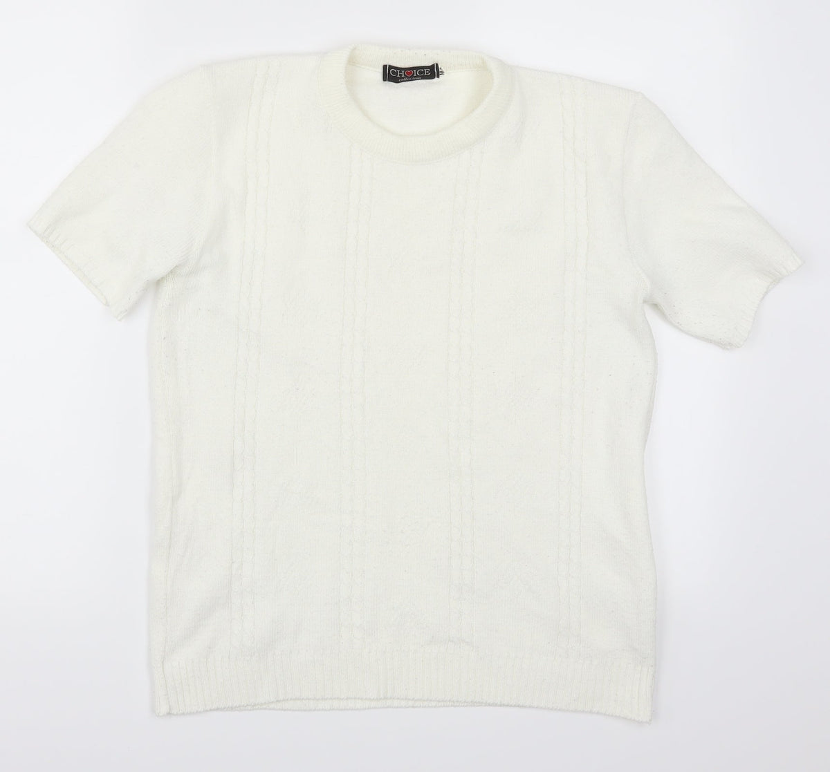 Choice Womens White   Pullover Jumper Size M