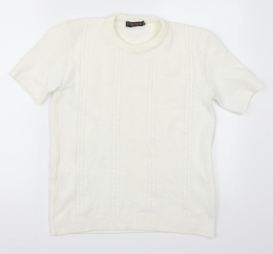 Choice Womens White   Pullover Jumper Size M