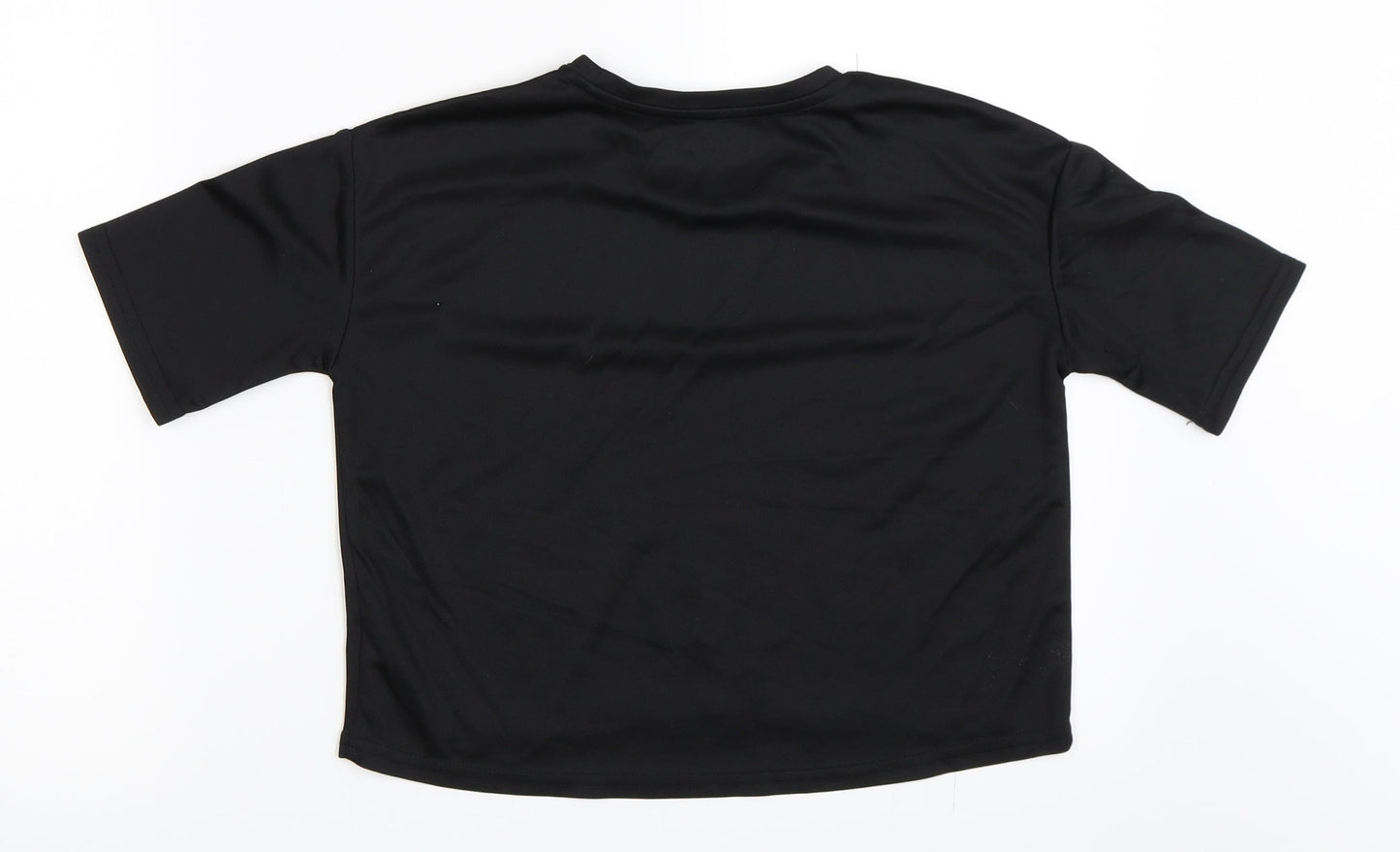 Young Dimension Girls Black   Basic T-Shirt Size 11-12 Years  - Activewear Top