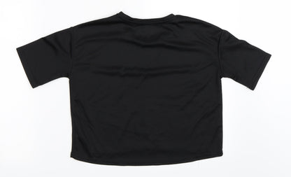 Young Dimension Girls Black   Basic T-Shirt Size 11-12 Years  - Activewear Top