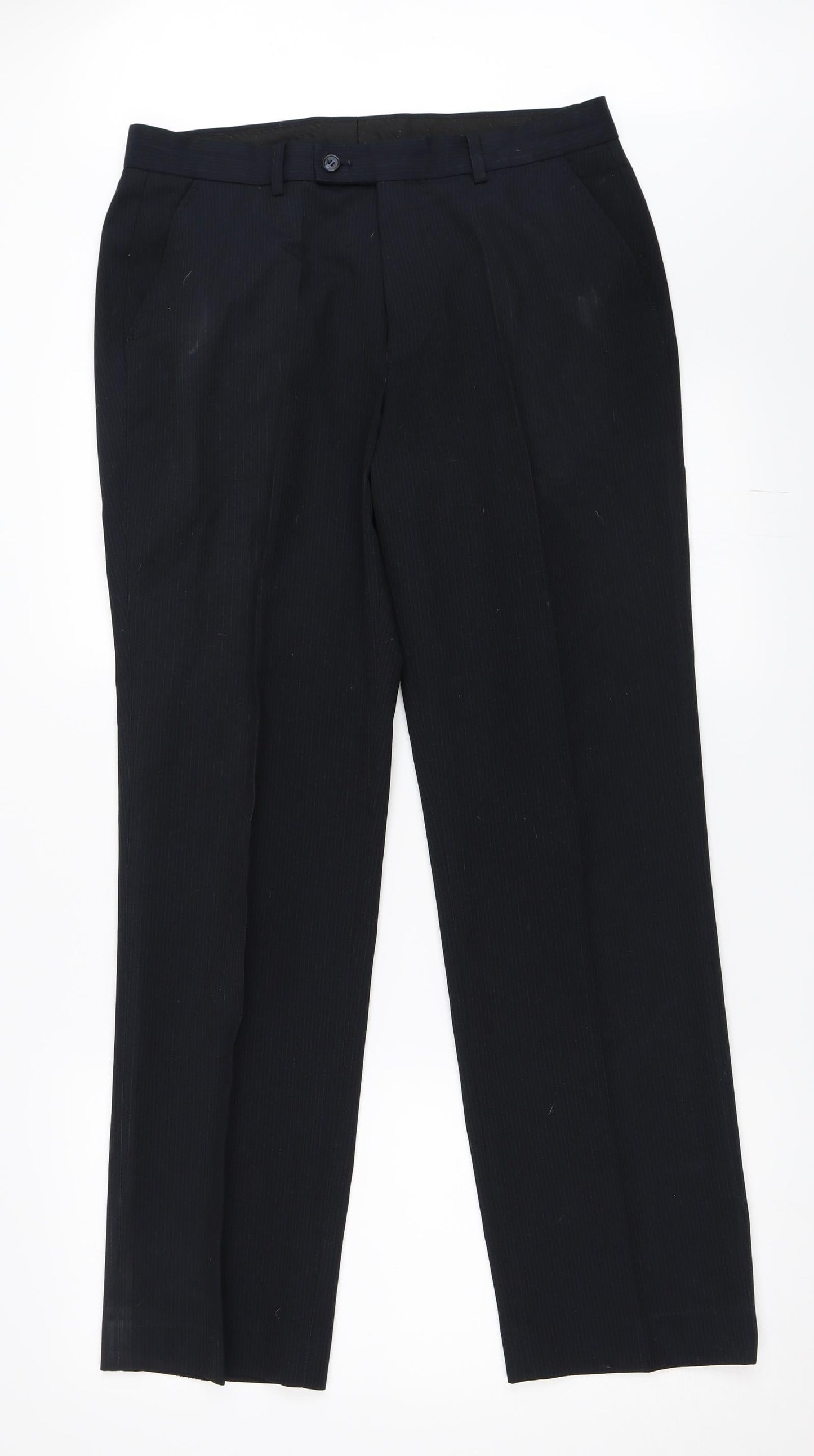 Matalan Mens Black   Trousers  Size 32 in L30 in