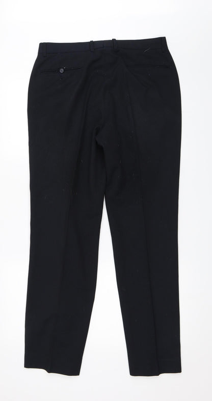Matalan Mens Black   Trousers  Size 32 in L30 in