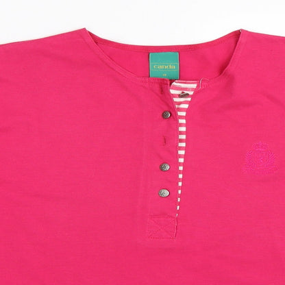 Womens UK Size 16 Canada Pink Basic T-Shirt