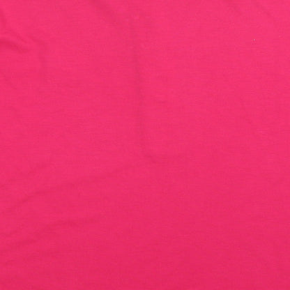 Womens UK Size 16 Canada Pink Basic T-Shirt