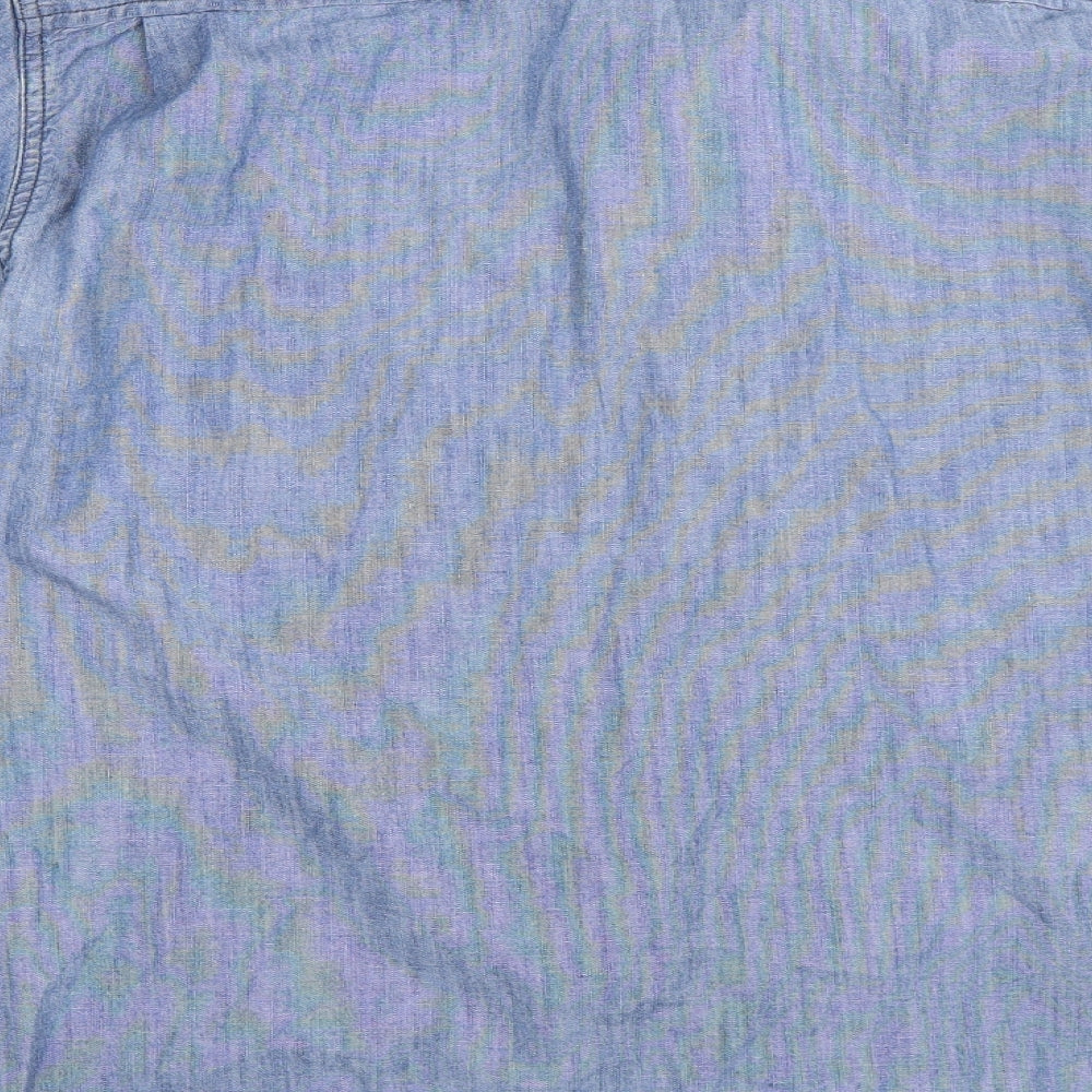 Mens UK Size M Debenhams Blue  Button-Up Long Sleeve Casual Shirt