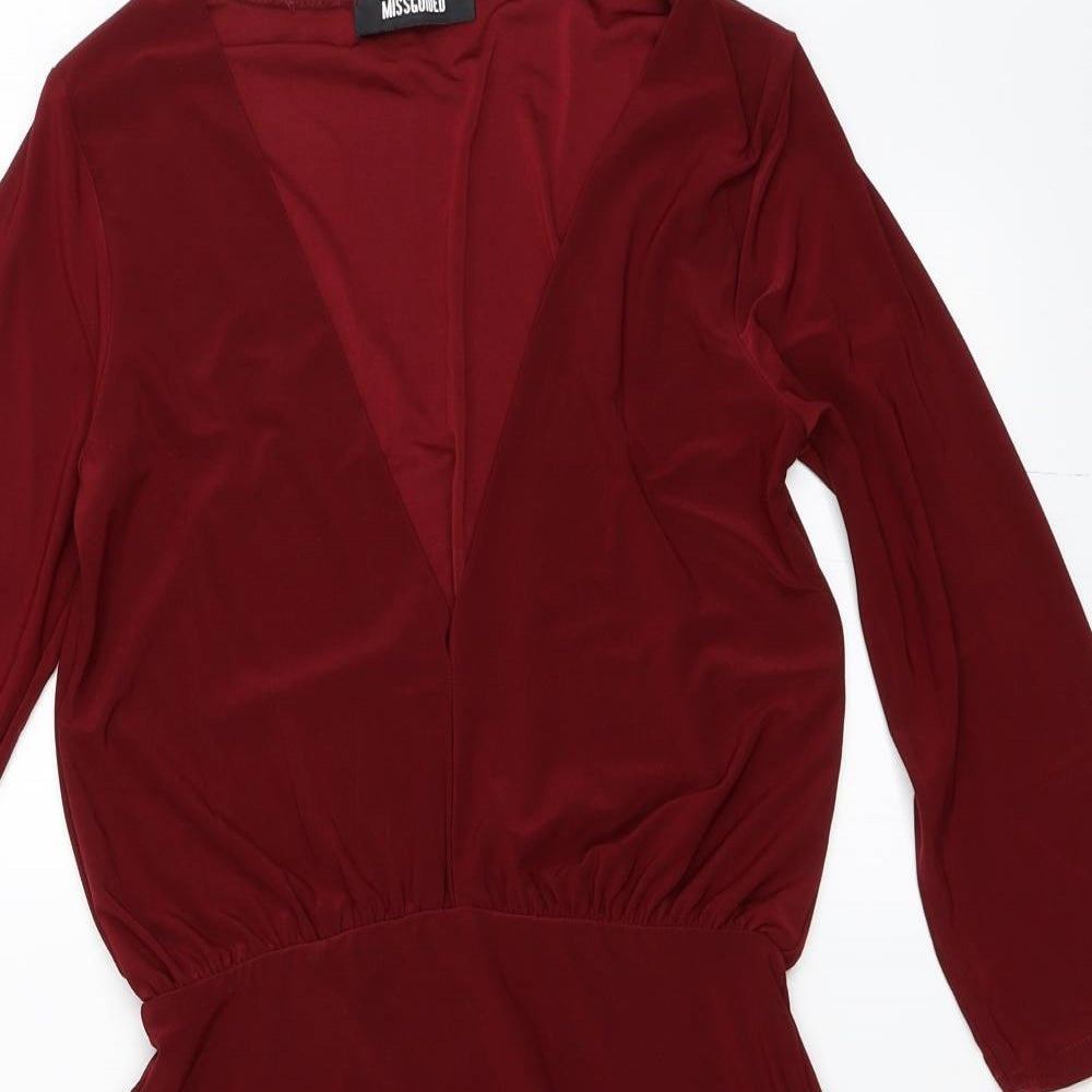 Missguided Womens Red   Bodycon  Size 8