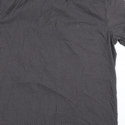Mens UK Size L NEXT Grey  Button-Up Short Sleeve Casual Shirt