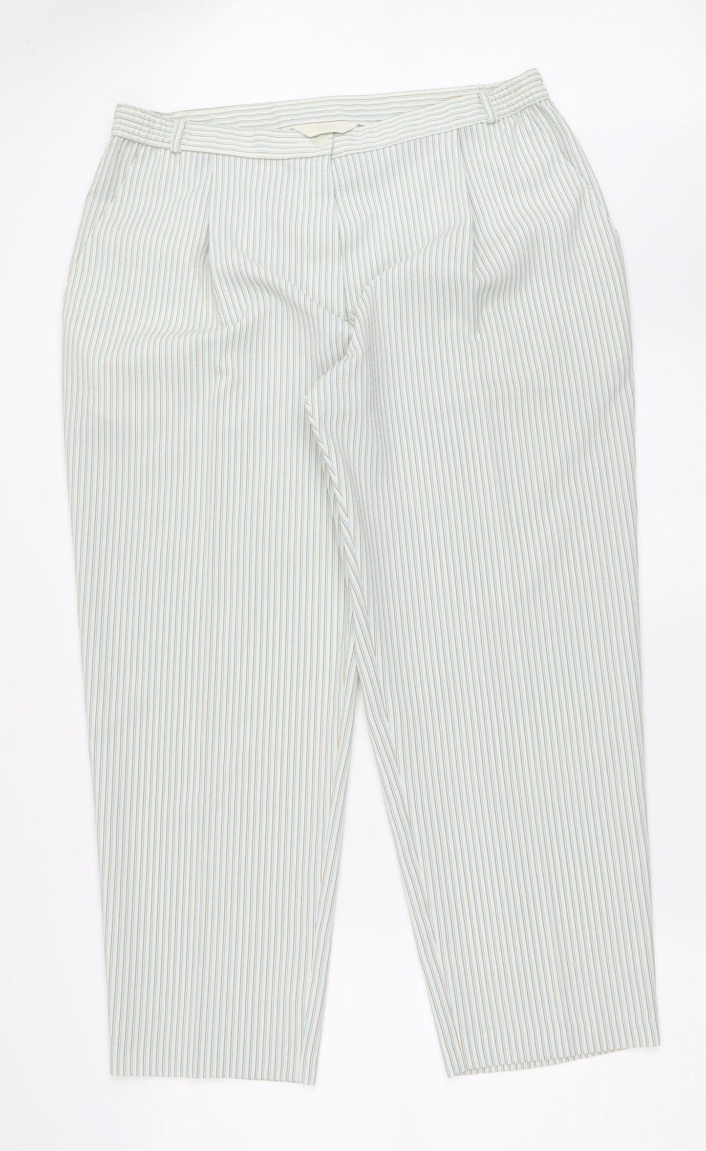 Womens UK Size 18 Marks and Spencer Regular Fit  Green Trousers