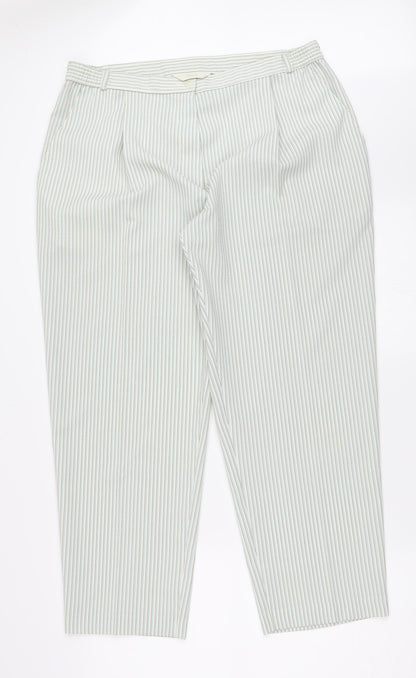 Womens UK Size 18 Marks and Spencer Regular Fit  Green Trousers
