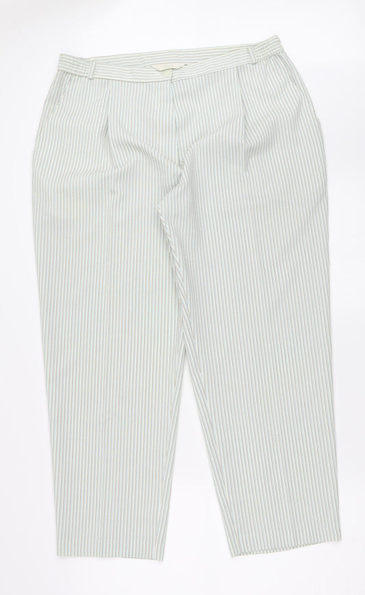 Womens UK Size 18 Marks and Spencer Regular Fit  Green Trousers