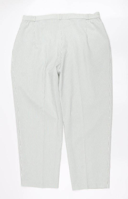 Womens UK Size 18 Marks and Spencer Regular Fit  Green Trousers