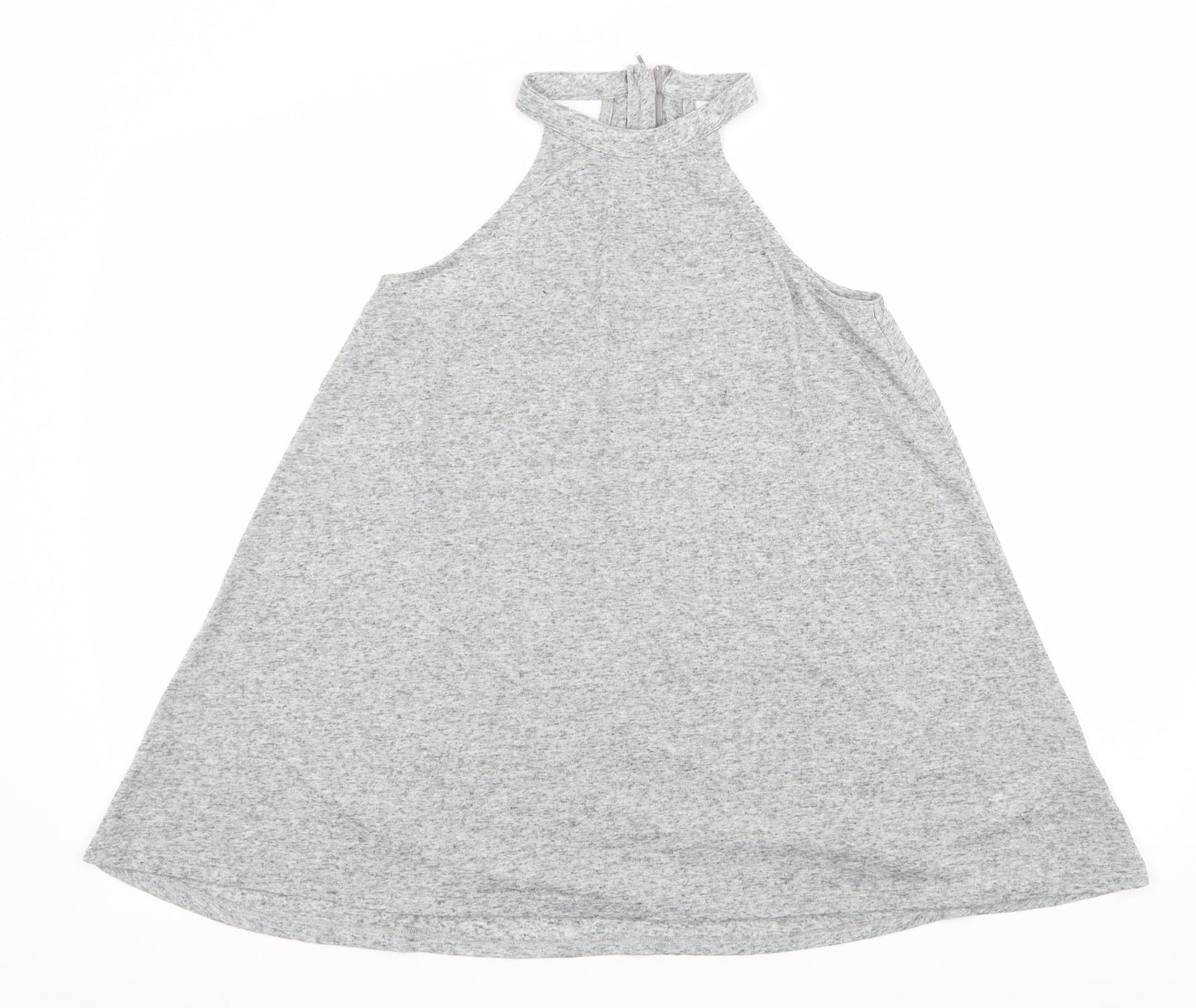 Womens UK Size 6 New Look Grey Basic Tank