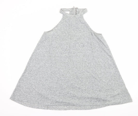 Womens UK Size 6 New Look Grey Basic Tank