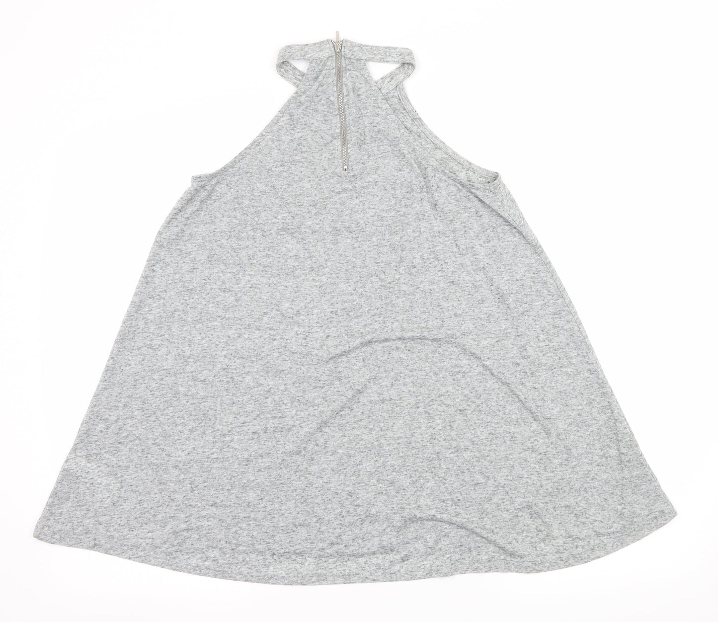 Womens UK Size 6 New Look Grey Basic Tank