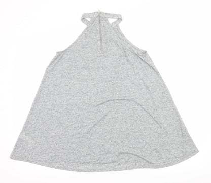 Womens UK Size 6 New Look Grey Basic Tank