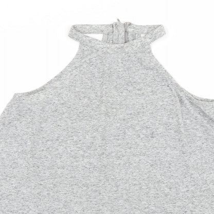 Womens UK Size 6 New Look Grey Basic Tank