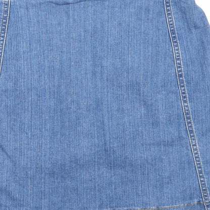 Missguided Womens Blue  Denim A-Line Skirt Size 8