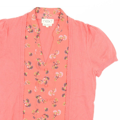 Womens UK Size 10 NEXT Orange Basic T-Shirt