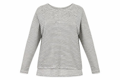 Zara Womens White Striped Knit Pullover Jumper Size S