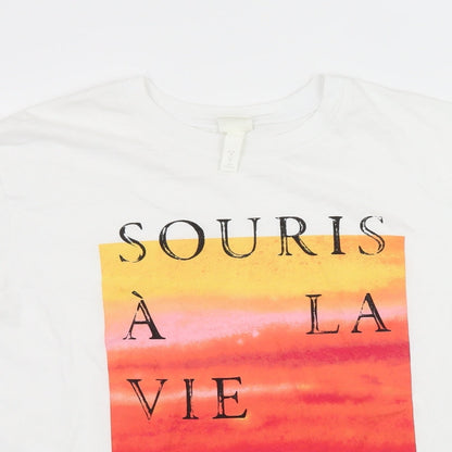 Mens UK Size M H&M White  T-Shirt