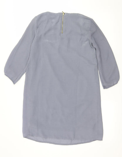 H&M Womens Grey  Chiffon A-Line  Size 4