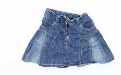 NEXT Girls Blue  Denim Flare Skirt Size 7 Years