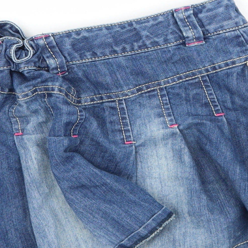 NEXT Girls Blue  Denim Flare Skirt Size 7 Years