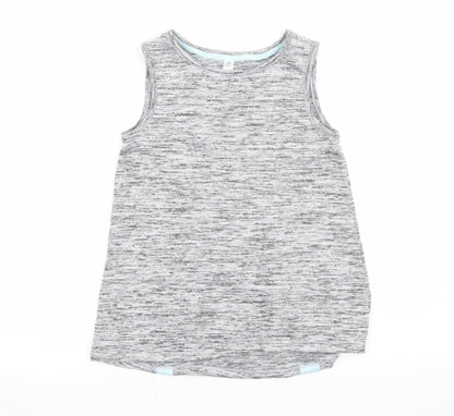 RElfex  Girls Grey  Jersey Basic T-Shirt Size 7-8 Years
