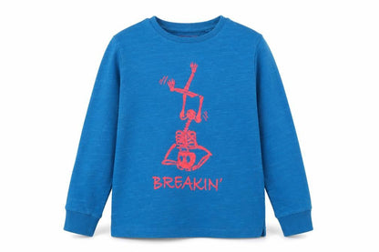 Next Boys Blue  Jersey Pullover Sweatshirt Size 6 Years  - Breakin