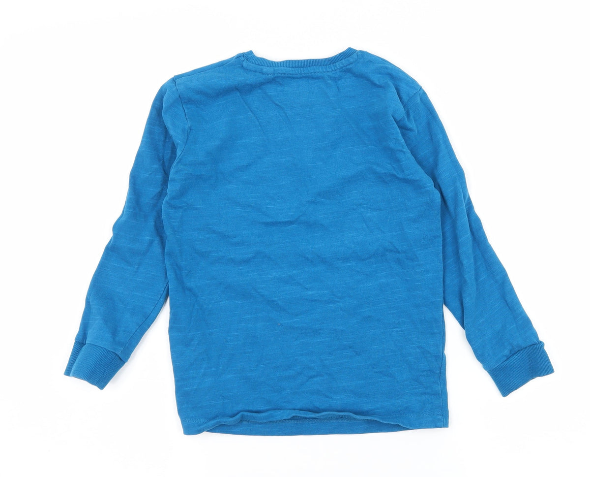 Next Boys Blue  Jersey Pullover Sweatshirt Size 6 Years  - Breakin