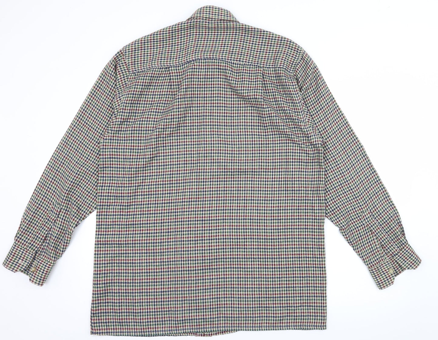 Tom Hagan Mens Beige Check   Button-Up Size M