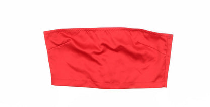 Womens UK Size 10 Missguided Red Basic Tank