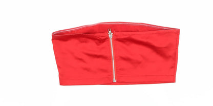 Womens UK Size 10 Missguided Red Basic Tank