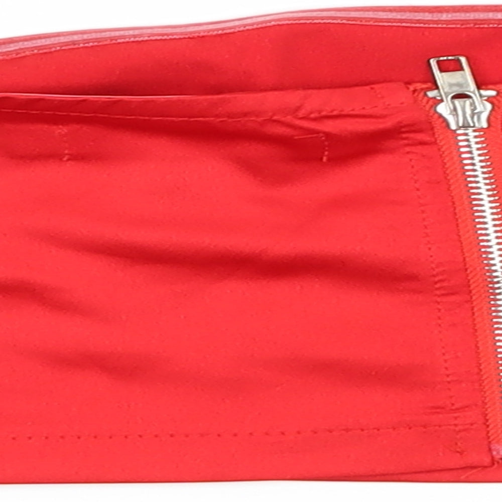 Womens UK Size 10 Missguided Red Basic Tank