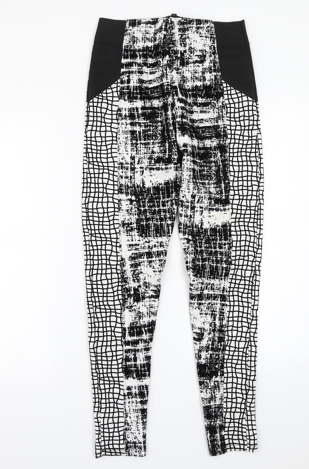 River Island Womens White Geometric  Jegging Trousers Size 10 L29 in