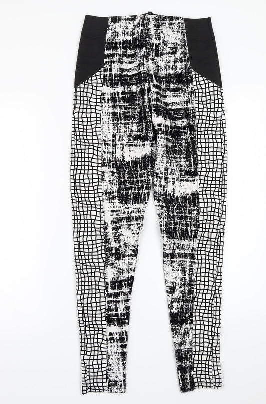 River Island Womens White Geometric  Jegging Trousers Size 10 L29 in