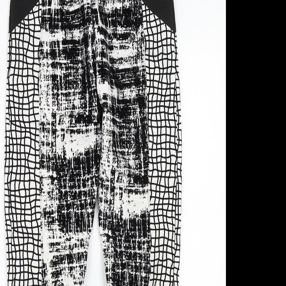 River Island Womens White Geometric  Jegging Trousers Size 10 L29 in