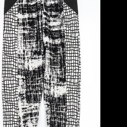 River Island Womens White Geometric  Jegging Trousers Size 10 L29 in