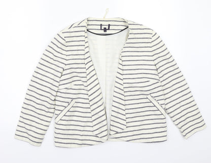 Womens UK Size 8 Preworn Regular White Blazer