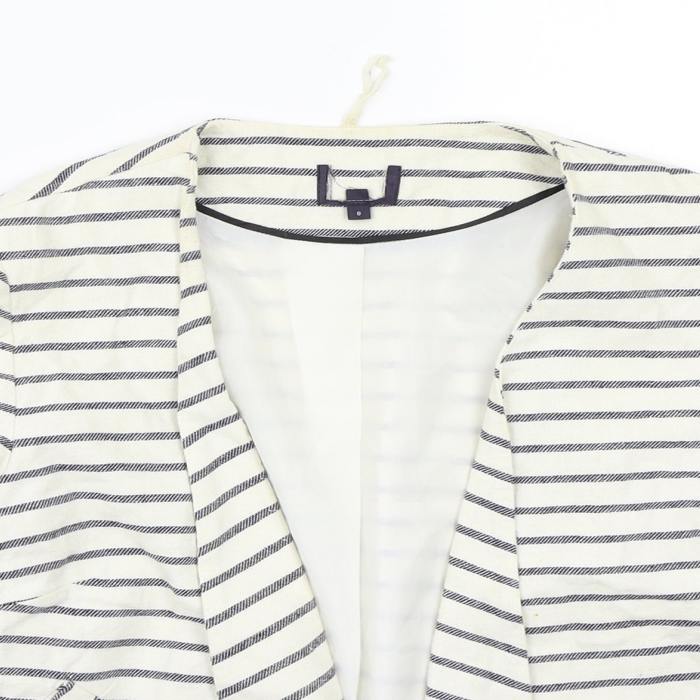 Womens UK Size 8 Preworn Regular White Blazer