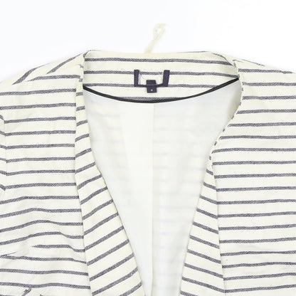 Womens UK Size 8 Preworn Regular White Blazer