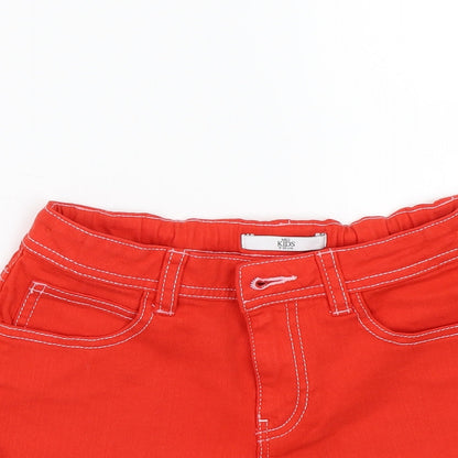 Marks and Spencer Girls Red   Bermuda Shorts Size 9-10 Years