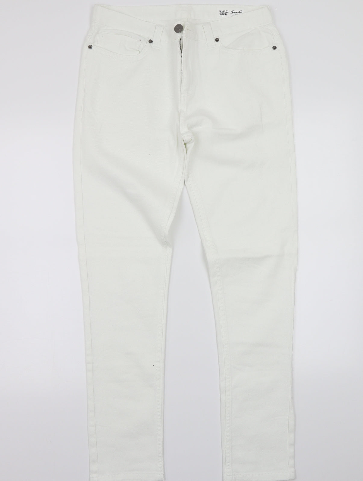 Denim & Co. Womens White   Straight Jeans Size 32 L32 in