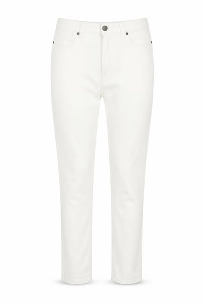 Womens UK Size 32 Denim & Co. Regular Fit Straight White Jeans