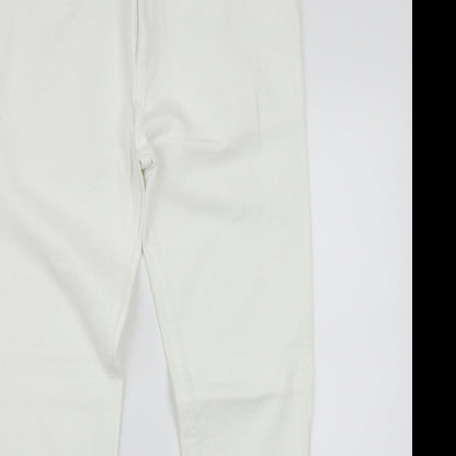 Denim & Co. Womens White   Straight Jeans Size 32 L32 in