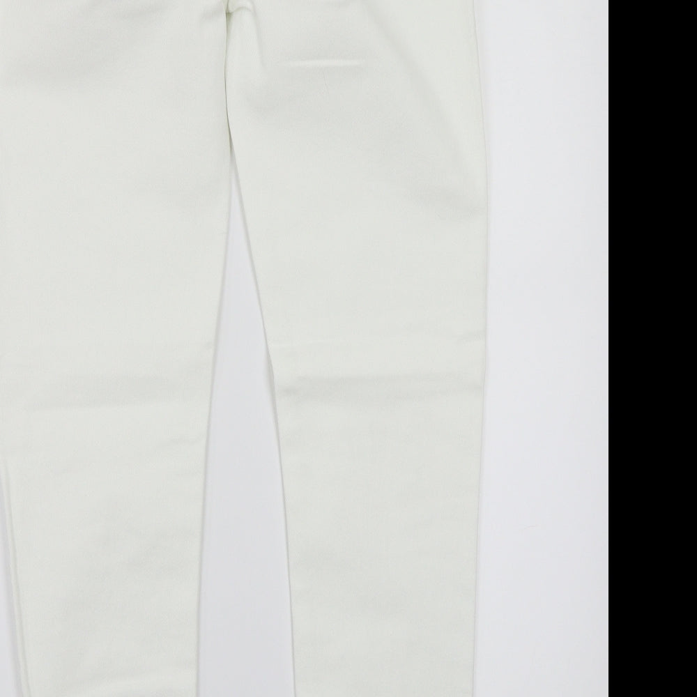 Denim & Co. Womens White   Straight Jeans Size 32 L32 in