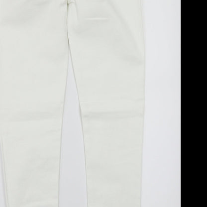 Denim & Co. Womens White   Straight Jeans Size 32 L32 in