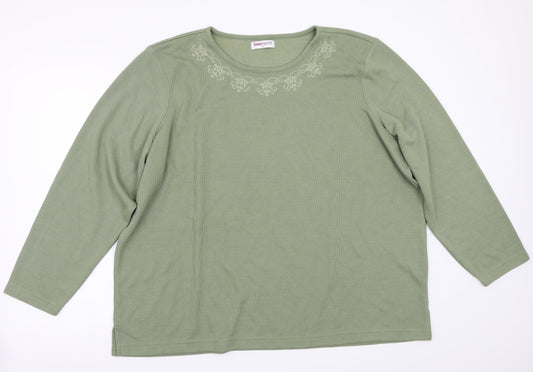 Bonmarché Womens Green   Pullover Jumper Size XL
